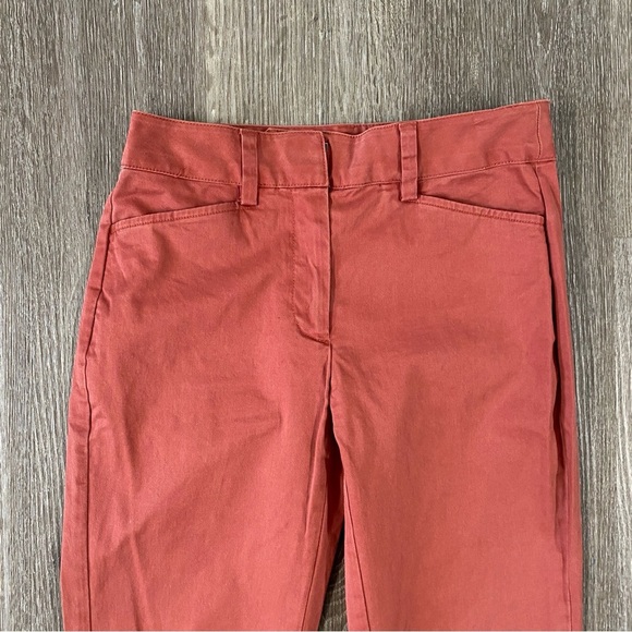 LANDS’ END women’s pants size 2 straight leg mid rise orange - Picture 5 of 8